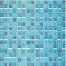 Плитка Римская мозаика голубая 33x33