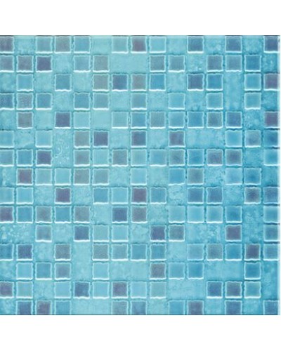 Плитка Римская мозаика голубая 33x33