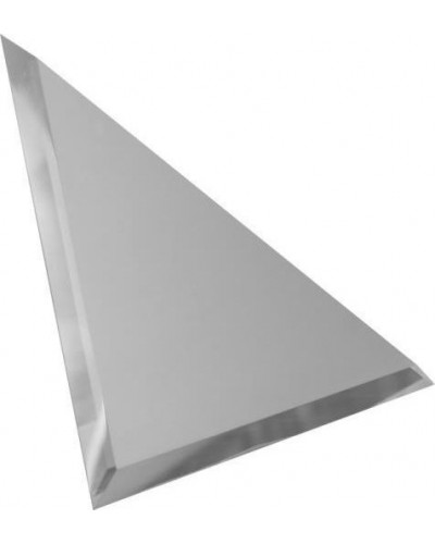 Плитка Треугольная зеркальная серебряная с фацетом 10мм ТЗС1-03 25x25