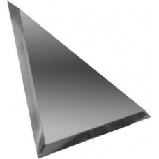 Плитка Треугольная зеркальная графитовая с фацетом 10мм 20x20