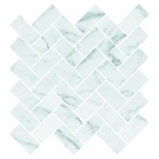 Мозаика Marble Trend Carrara шеврон матовый