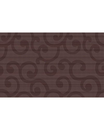 Декор Эрмида коричневый темный 25x40