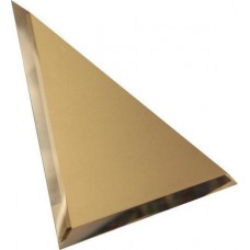 Плитка Треугольная зеркальная бронзовая с фацетом 10мм ТЗБ1-02 20x20
