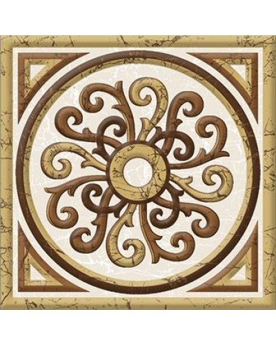 Декор Будапешт (коричневый) Вставка 6x6