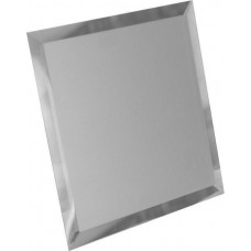 Плитка Квадратная зеркальная серебряная с фацетом 10мм КЗС1-02 20x20