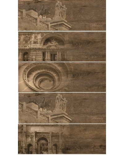 Декор Italian Wood Wenge/венге Структурированный 20x60