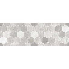 Плитка Гексацемент Декор серый 20x60