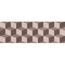 Декор Кронштадт Геометрия коричневый 20x60