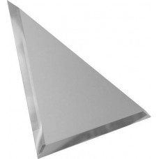 Плитка Треугольная зеркальная серебряная с фацетом 10мм ТЗС1-02 20x20