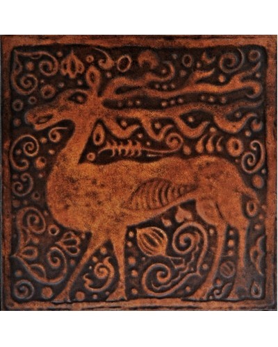 Плитка Родос коричневая темная декоративная 33x33