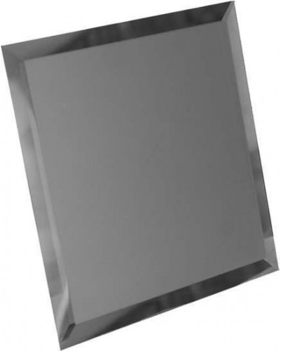 Плитка Квадратная зеркальная графитовая с фацетом 10мм 30x30