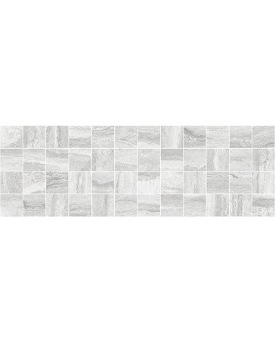 Декор Glossy мозаичный серый 20x60