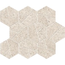 Мозаика Boost Stone White Mosaico Hex