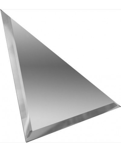 Плитка Треугольная зеркальная серебряная с фацетом 15x15