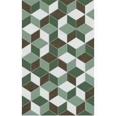 Декор Веста зеленый 02 25x40
