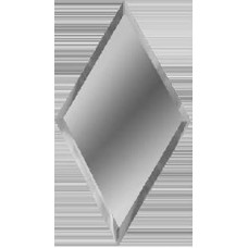 Плитка Ромб Зеркальная серебряная 20x34