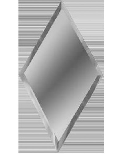 Плитка Ромб Зеркальная серебряная 20x34