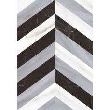 Плитка Пантеон 7Д белый геометрия 27,5x40